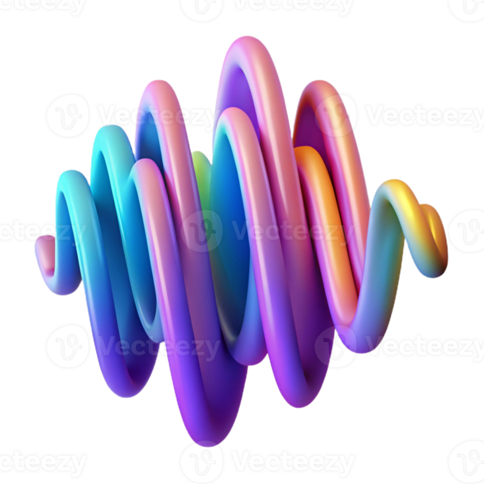 elegant vintage An abstract representation of sound waves, visualized as colorful, undulating lines, with a dynamic, kinetic style and neon lighting high quality png