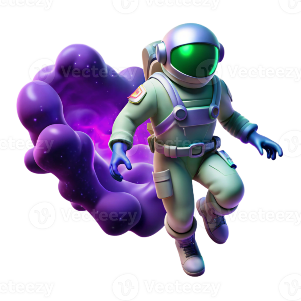 stunning traditional A lone astronaut, clad in a bioluminescent spacesuit, drifting through a nebula of swirling emerald and violet gases, lit by the distant glow of a dying star.... png