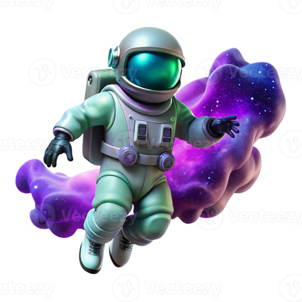 elegant abstract A lone astronaut, clad in a bioluminescent spacesuit, drifting through a nebula of swirling emerald and violet gases, lit by the distant glow of a dying star.... png