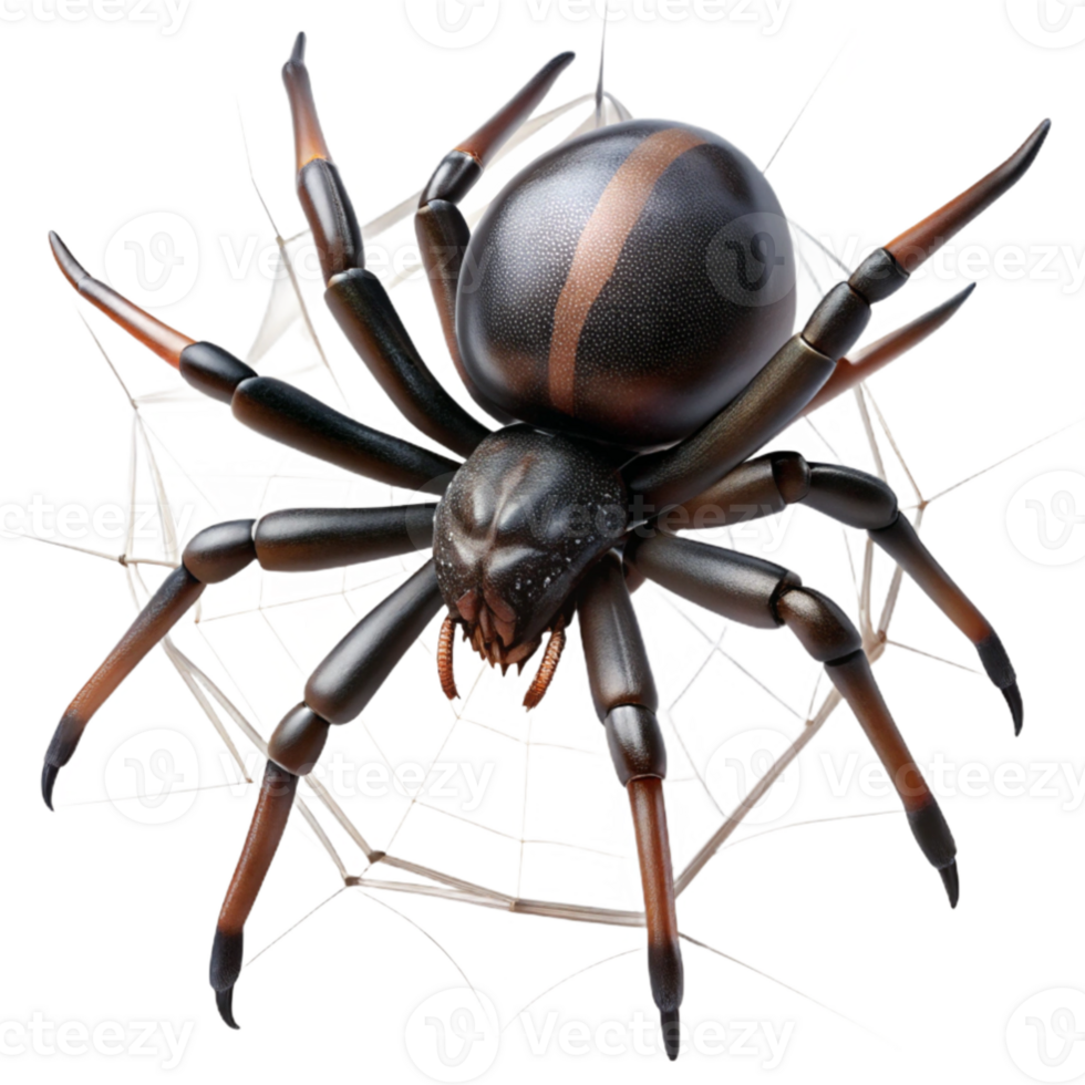 dramatic minimalist A close up of a spider spinning its web, intricate details of the web and spider, macro photography style, dark and moody lighting high resolution png