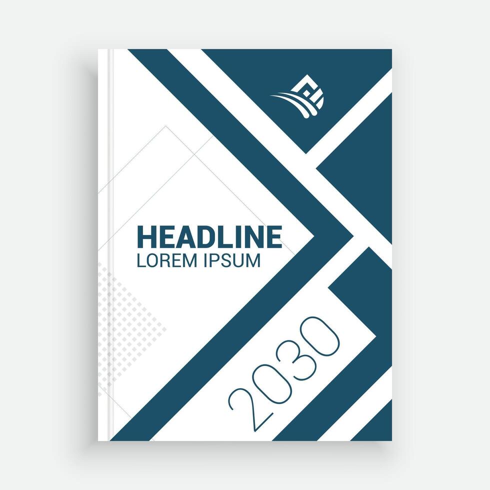 a blue and white cover for a book on the topic of 2020 vector