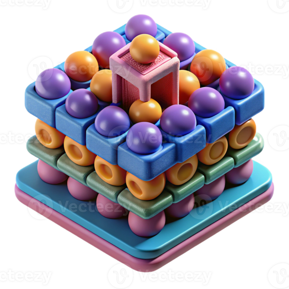 wonderful minimalist Microscale architecture, intricate details, made of nano materials, vibrant colors, abstract style, electron microscope image, high quality png