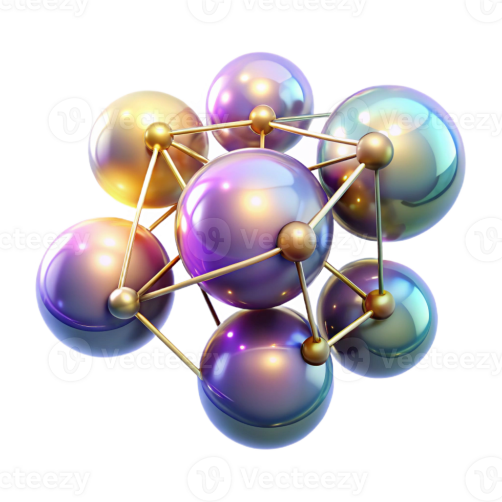 vibrant abstract Chromatic orbs interconnected by glowing filaments, bathed in the ethereal light of a nebula, art nouveau style professional png
