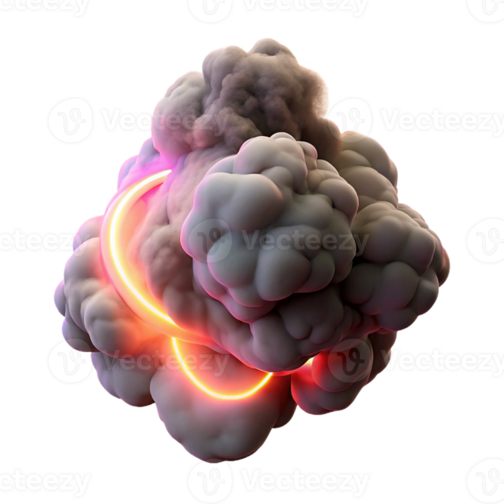 elegant minimalist A swirling mass of smoke and dust, illuminated by a flickering, neon sign, rendered in a gritty, urban style authentic png