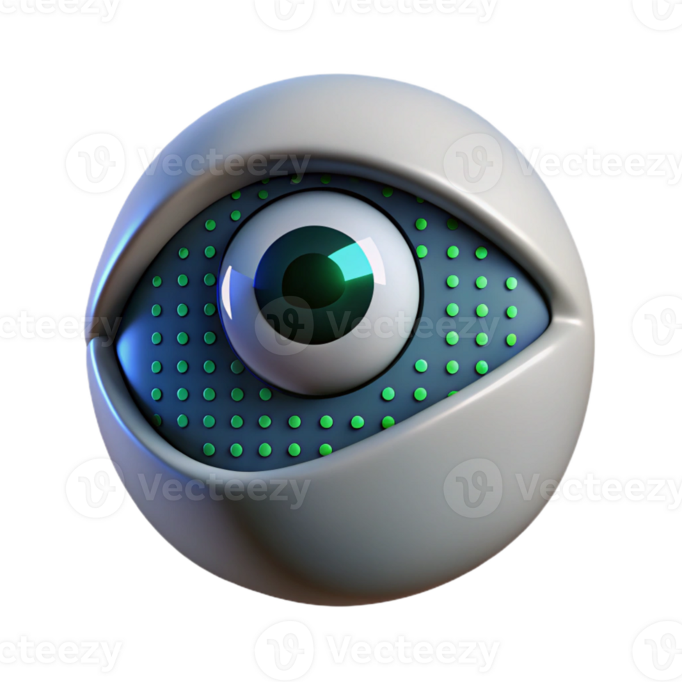 wonderful minimalist A cybernetic eye gazing intently at binary code scrolling across a screen, close up shot, dark and moody lighting, cyberpunk style 4K png