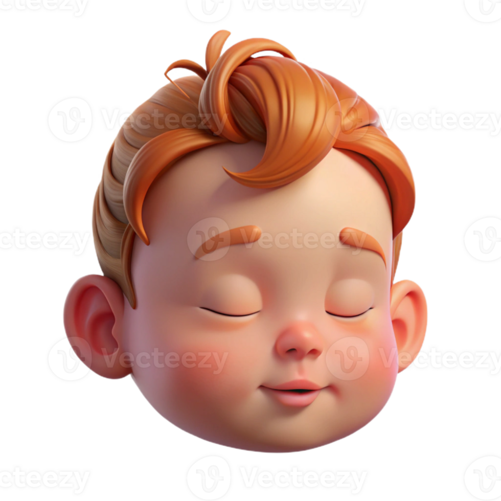 serene contemporary An intimate portrait of a sleeping baby with soft, downy hair, gentle and warm lighting high resolution png