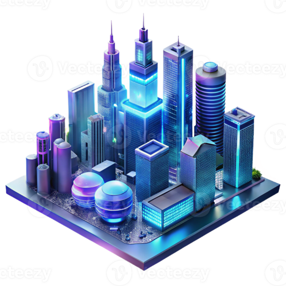 wonderful minimalist A futuristic cityscape at night, towering skyscrapers with holographic advertisements, flying vehicles weaving between buildings, rain slicked streets reflecting neon lights,... png