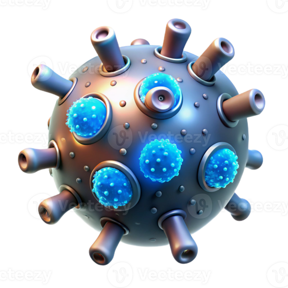 wonderful modern A microscopic view of nanobots repairing damaged cells, glowing with bioluminescent energy, scientific illustration style original png