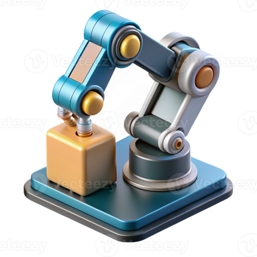 wonderful creative A robotic arm assembling a complex microchip, precise movements, metallic and silicon textures, studio lighting exclusive png