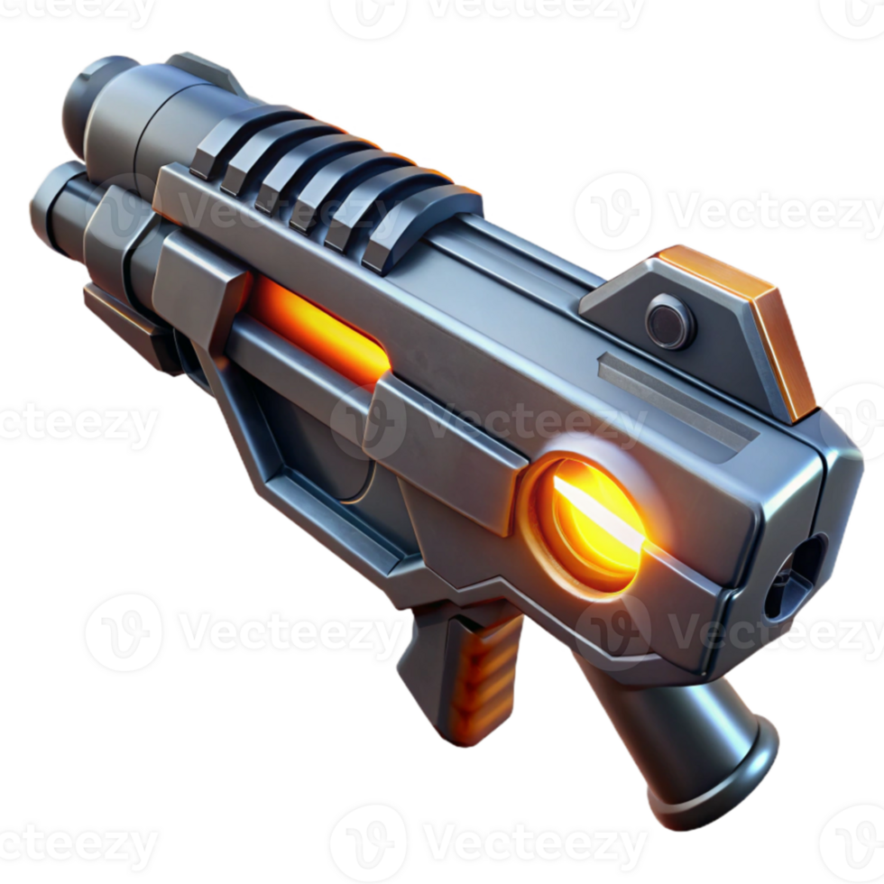 serene vintage A futuristic weapon, sleek design, glowing energy core, dark and gritty style, dramatic lighting with strong shadows high quality png