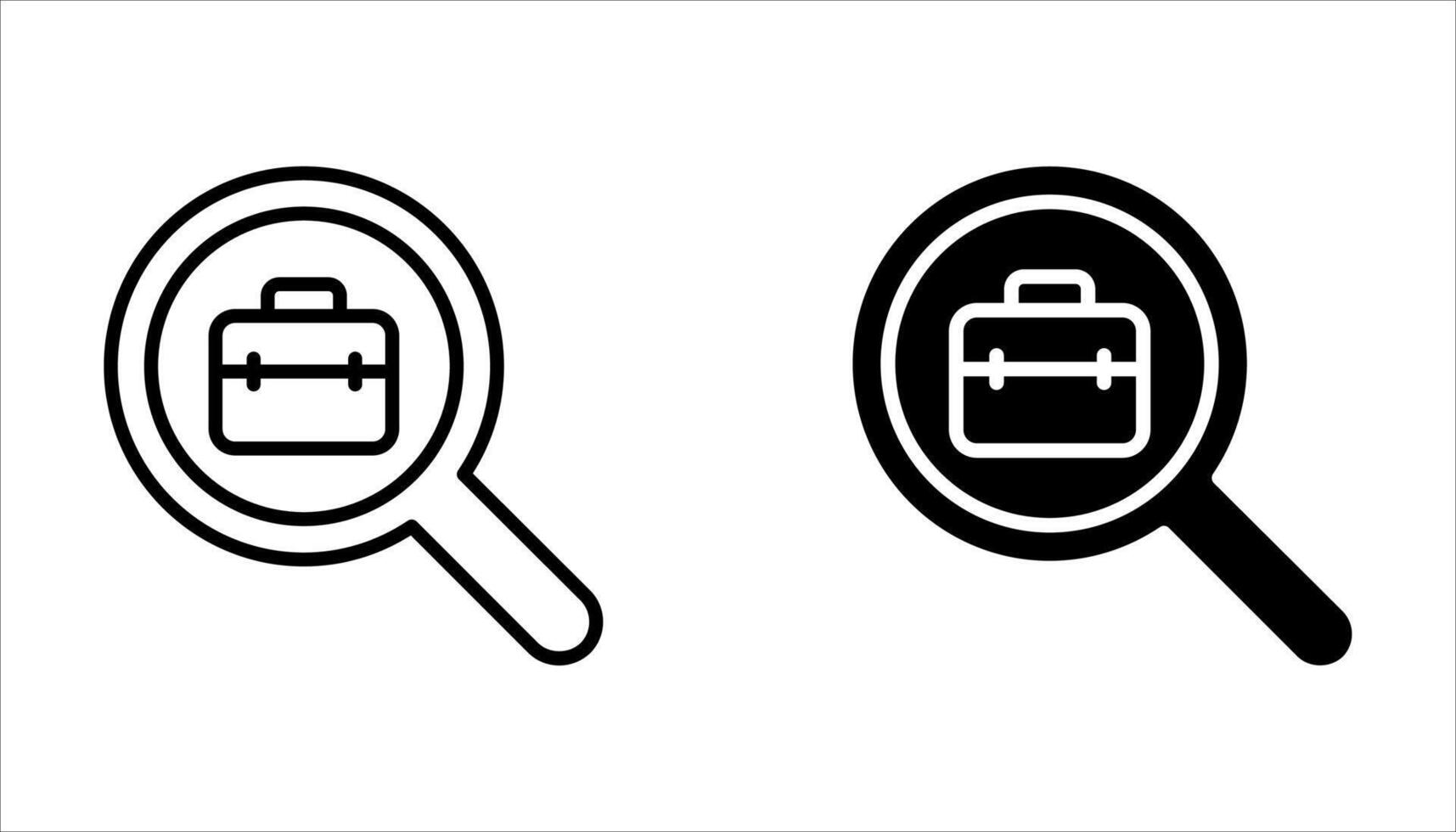 search job icon set on white background vector