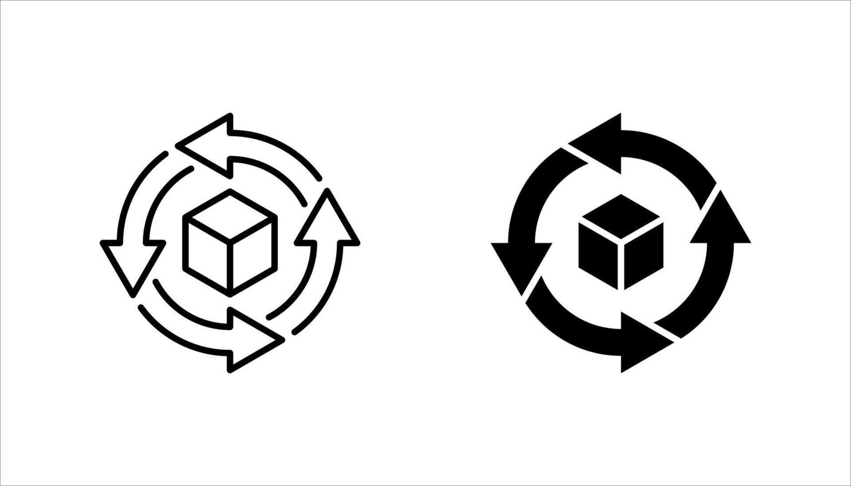 supply chain icon set on white background vector