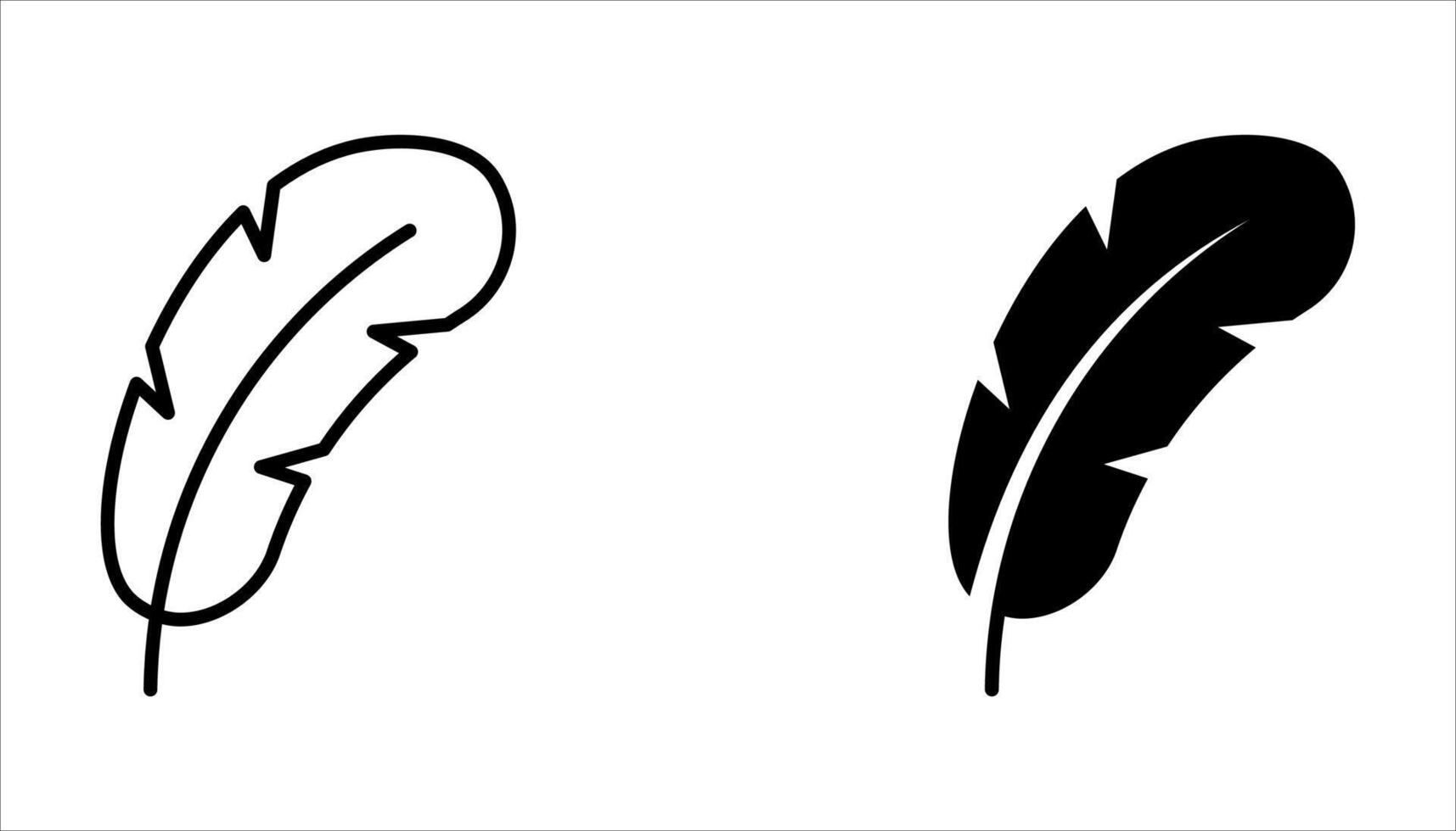 quill icon set on white background vector