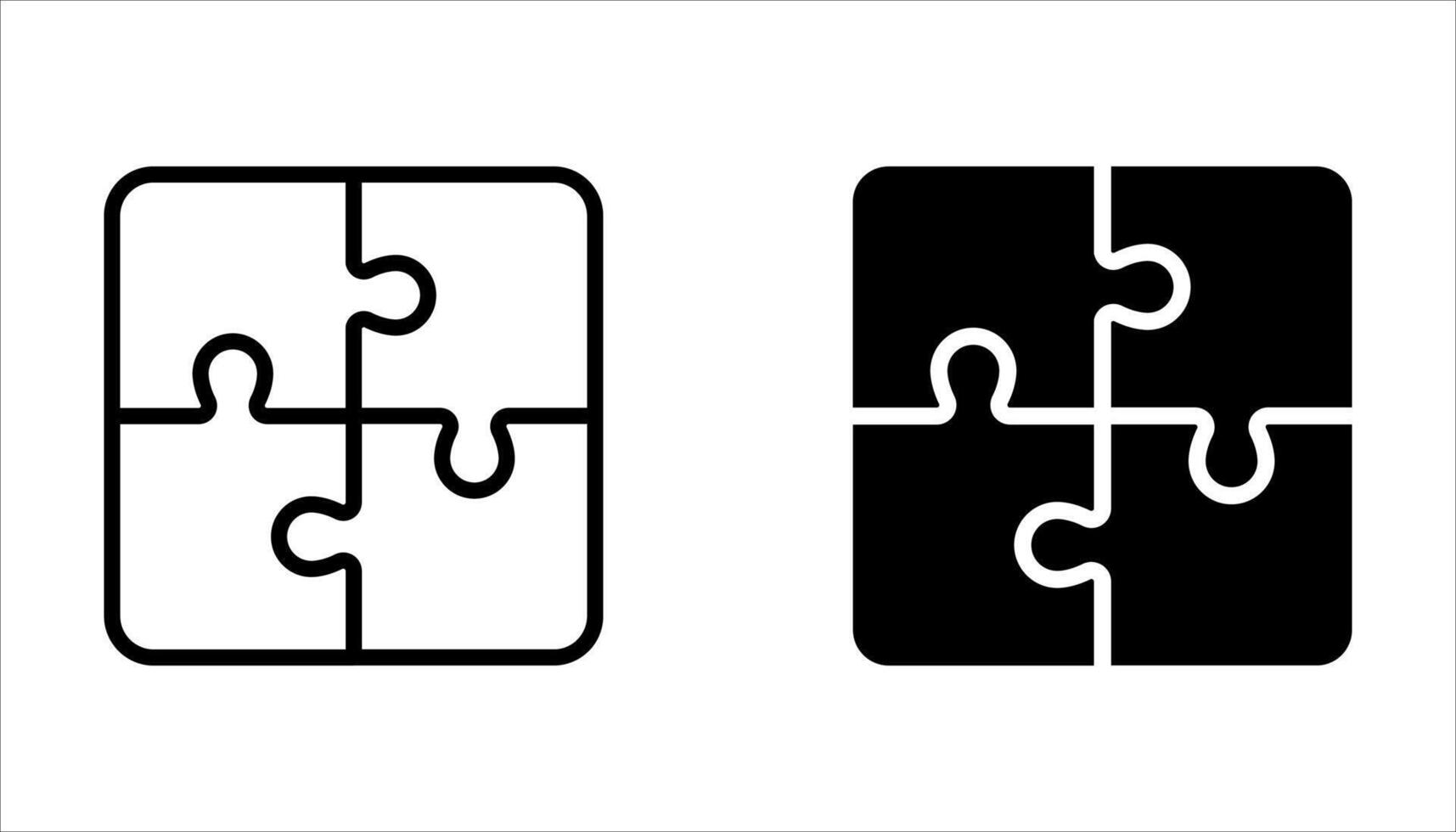 puzzle icon set on white background vector