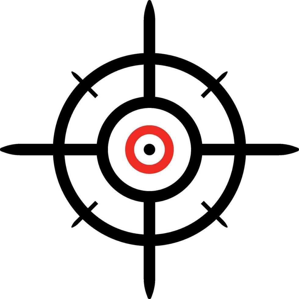 red-black aim or target without background vector