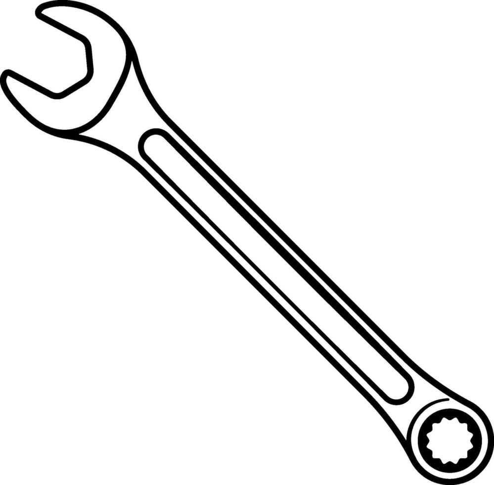 illustration of a ratchet wrench without background vector