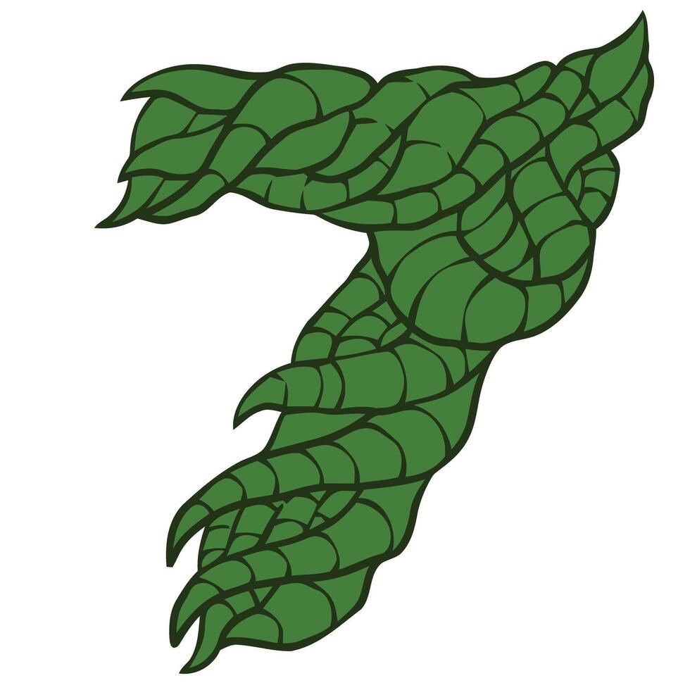 Number 7 Root Illustration vector