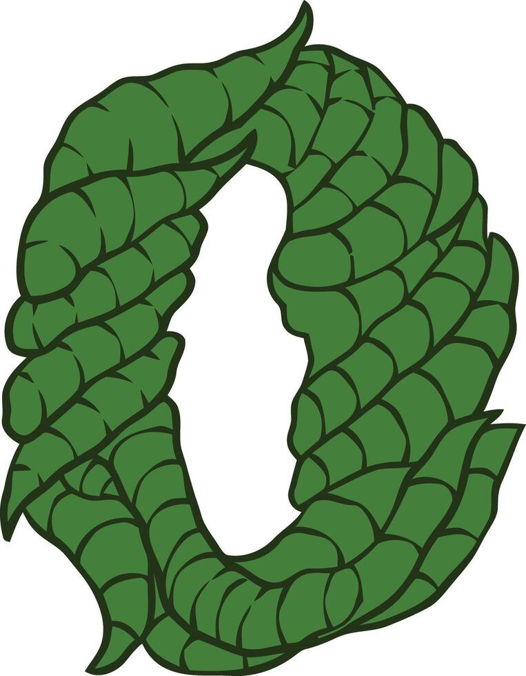 number 0 Root Style Illustration vector