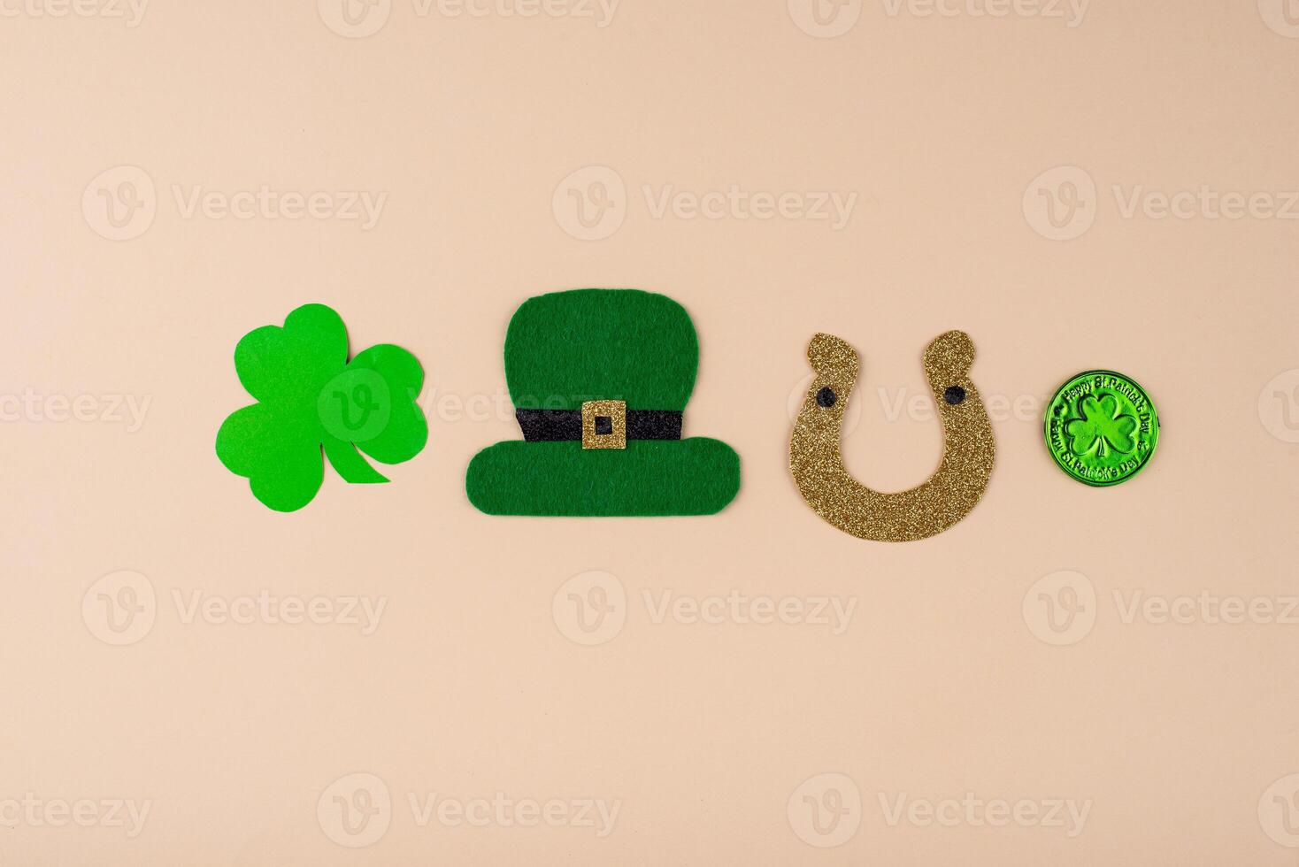 St. Patricks Day background with shamrock photo