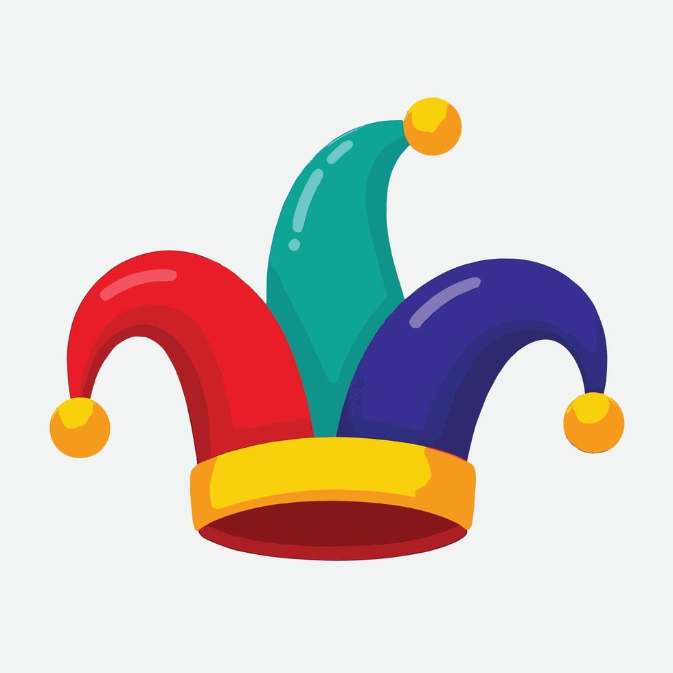 Festive Jester Hat Illustration For Carnival And Celebration Themes vector