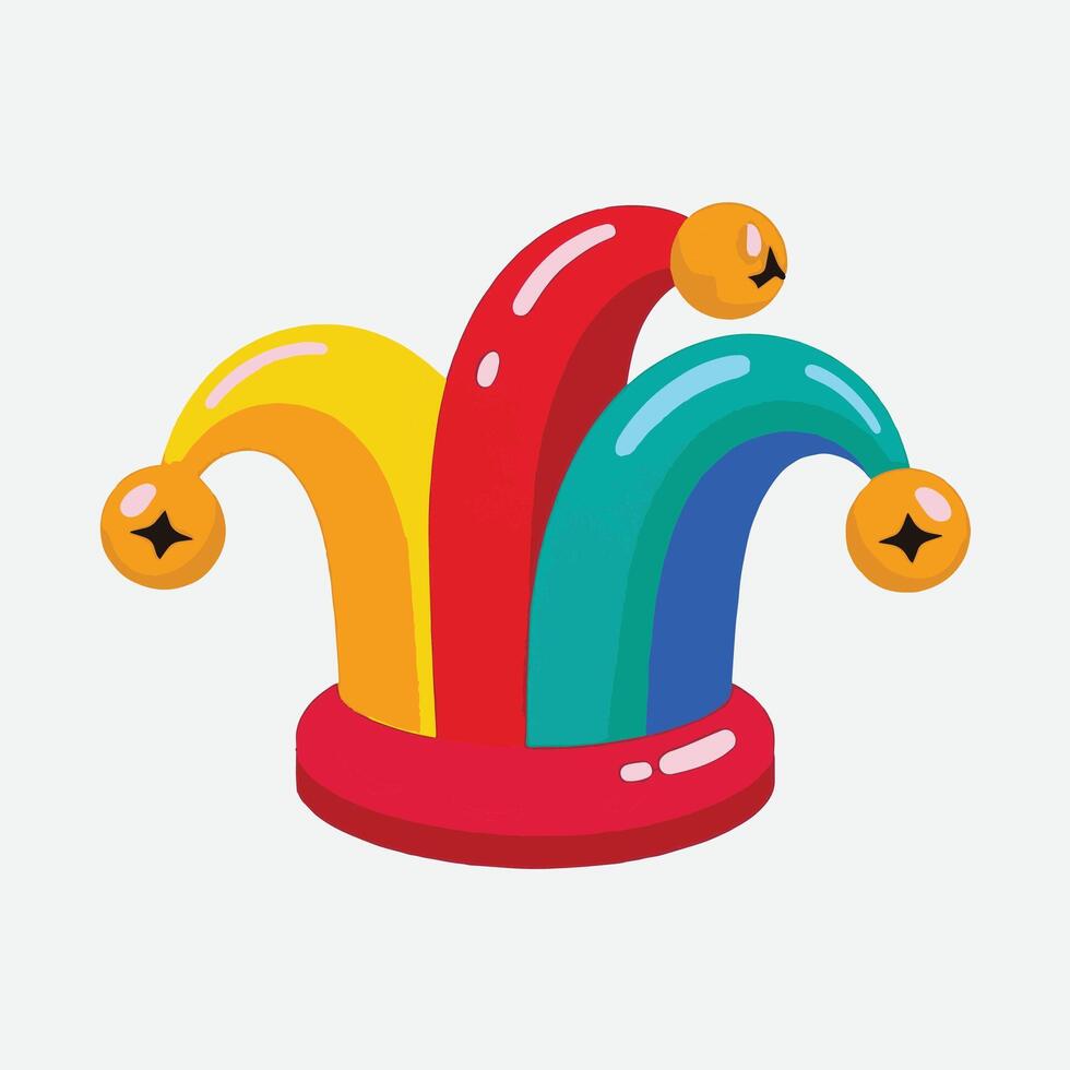 Vibrant Jester Hat Artwork For Joyful and Cheerful Designs vector
