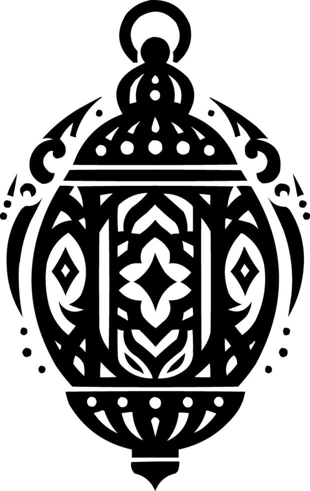 Elegant Arabic Lantern Islamic Geometric Design vector