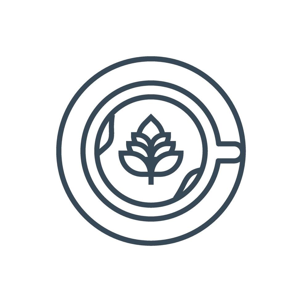 Coffee Latte Line Icon, Outline Symbol Illustration vector
