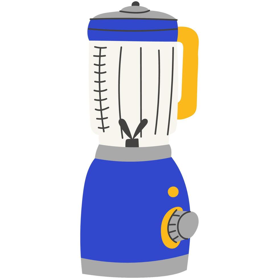 Kitchen blender. Modern household kitchen equipment device a blender. Smoothie maker. Empty mixer. vector