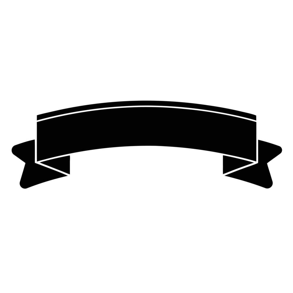 Black Ribbon Banner Minimalist Graphic Design Inspiration. vector