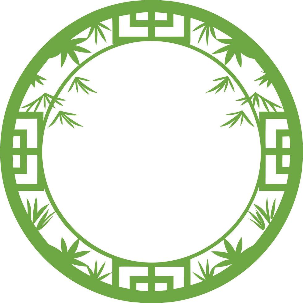 Minimalist Circular Green Frames for Eco Aesthetics. vector