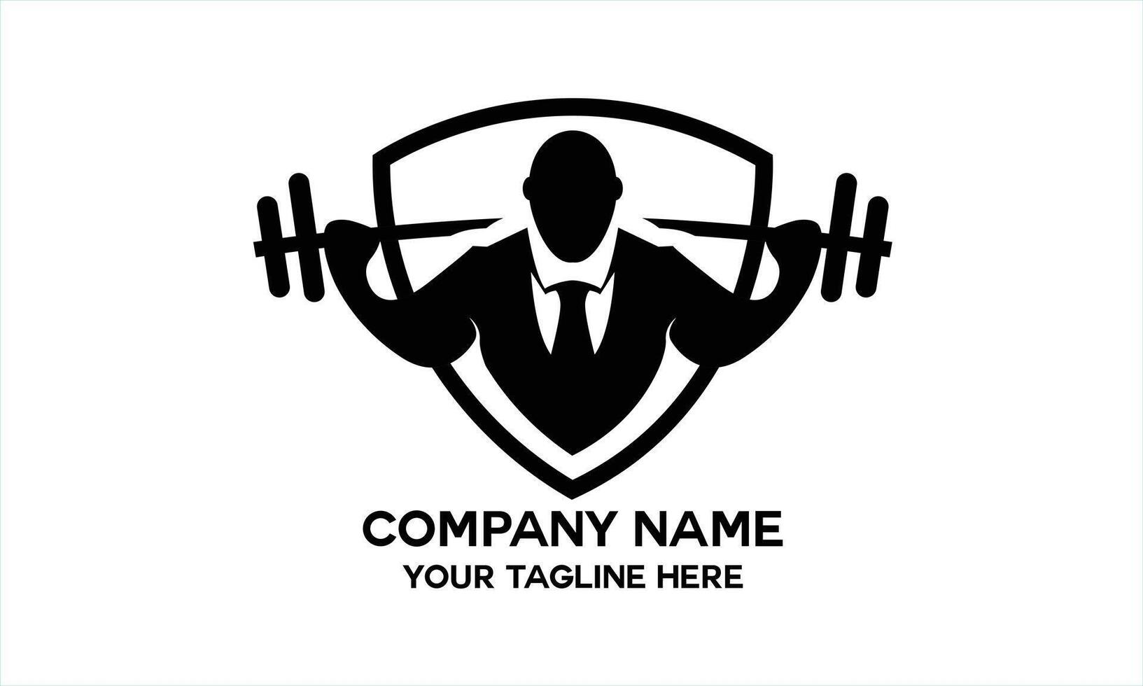 silhouette icon of a weightlifter vector