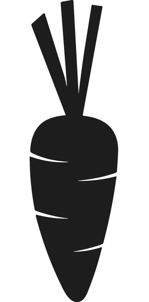 Minimalist Carrot Silhouette - Healthy Food Icon vector
