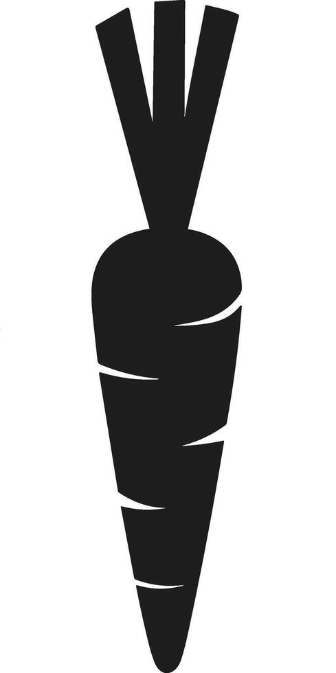 A Carrot Silhouette - Minimalist Root Vegetable Illustration vector