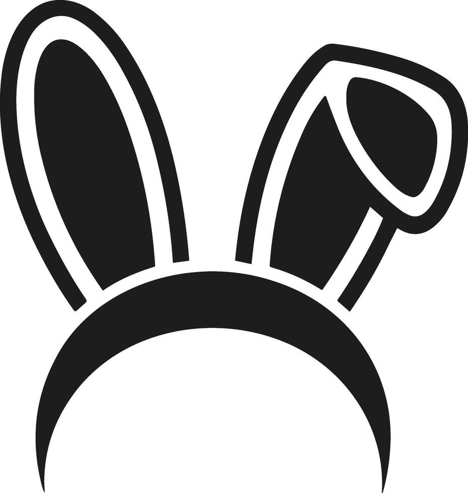 Bunny Ears Headband Illustration - Perfect for Easter, Costume Parties, and Fun Designs vector