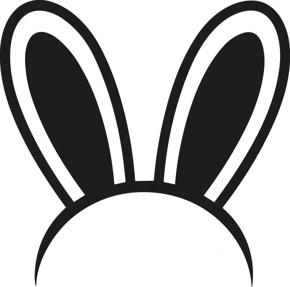 Minimalist Bunny Ears - Cute Easter and Animal Illustration vector