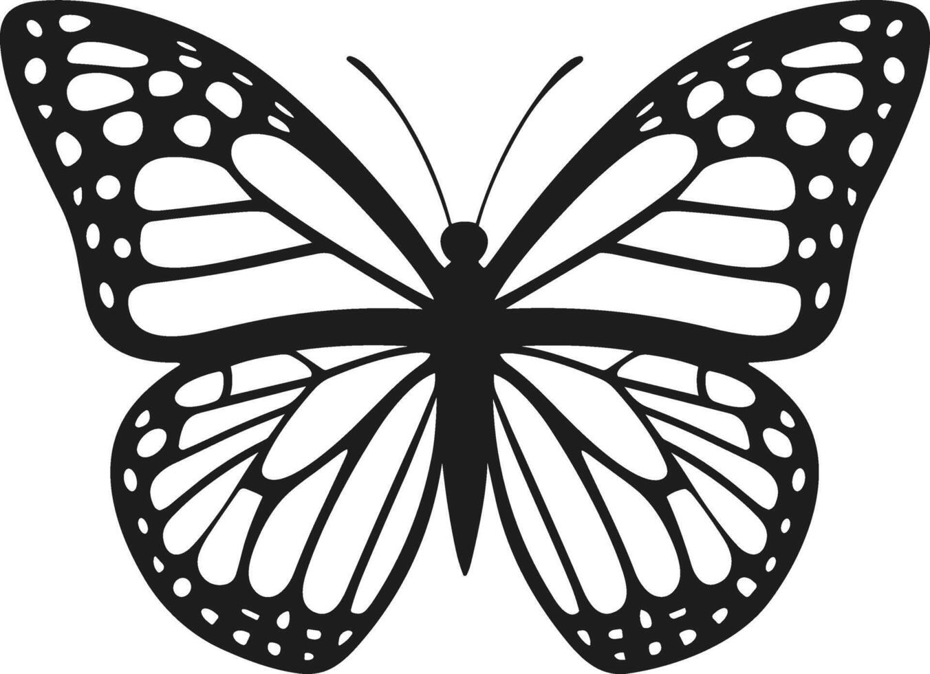 Intricate Butterfly Silhouette - Elegant Nature Design vector