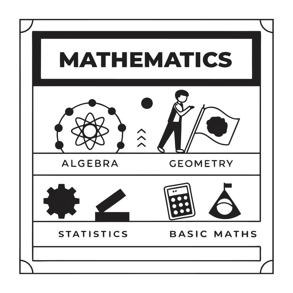 Maths, algebra, geometry, statistics, basic, basic statistics, basic math, basic math vector