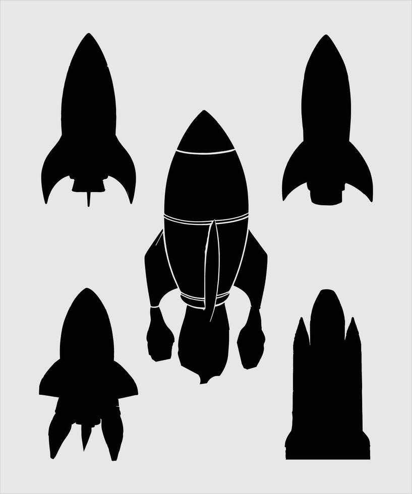 Human Space Flight silhoute icon vector
