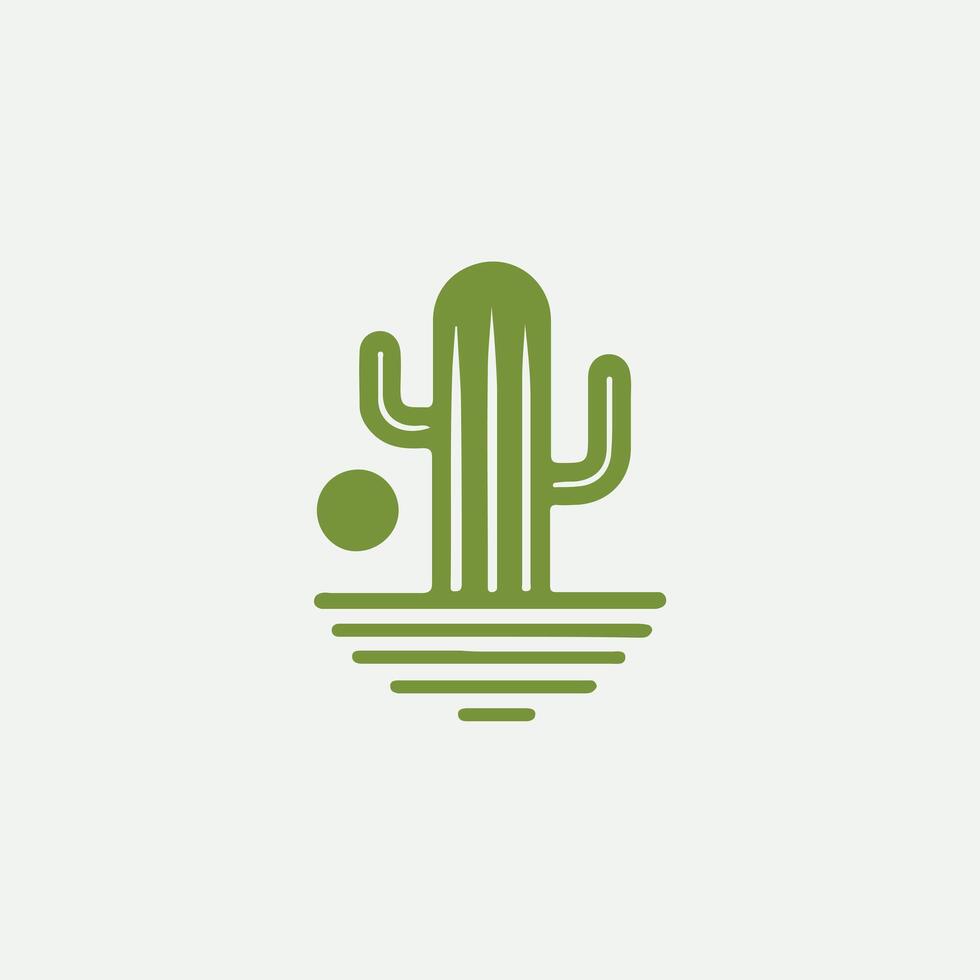Blooming Cactus Logo Design vector