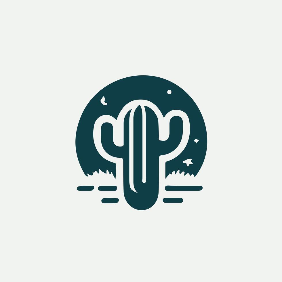 Cactus Crafted Logo Design vector