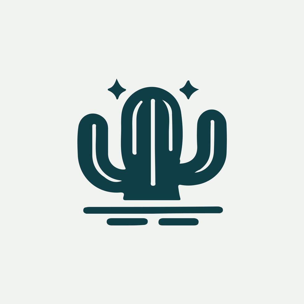 World Cactus Logo Design vector