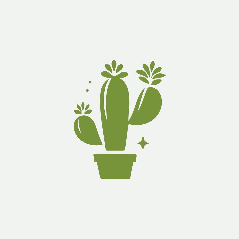 Sage And Spine Cactus Logo Design vector