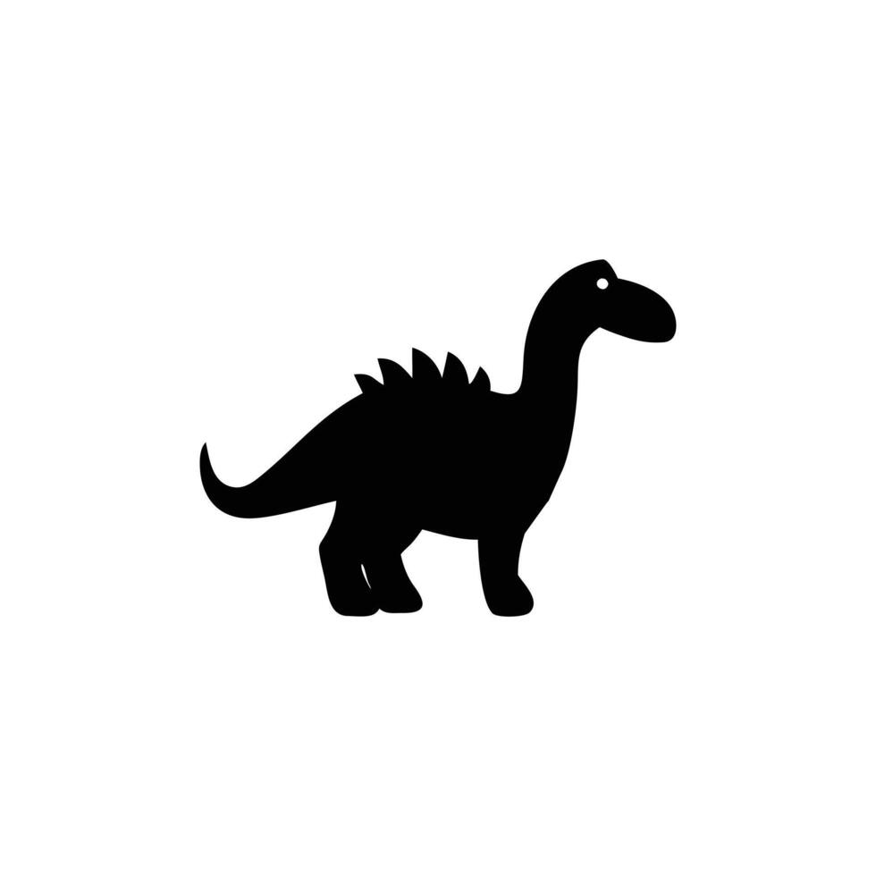 Black Silhouettes Dinosaur Icons - Prehistoric Creatures Illustration vector
