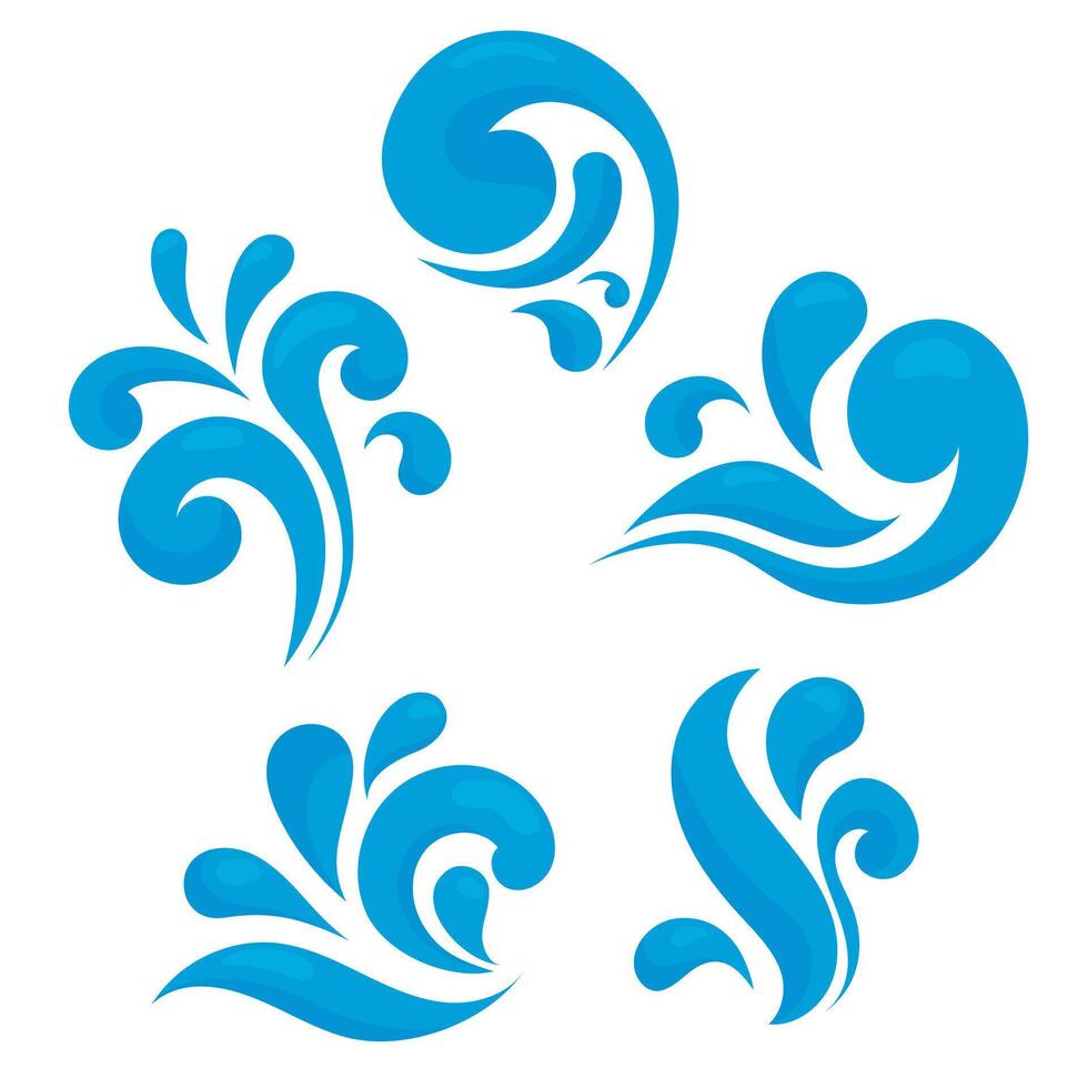 water splashes and drops vector