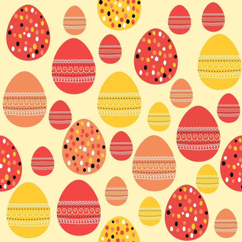 Easter eggs seamless pattern vector