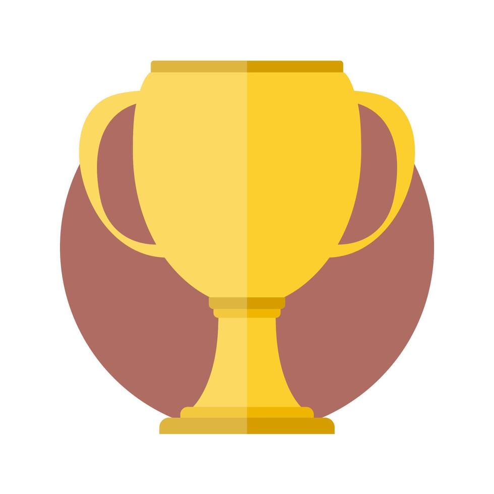 Golden cup, flat design vector