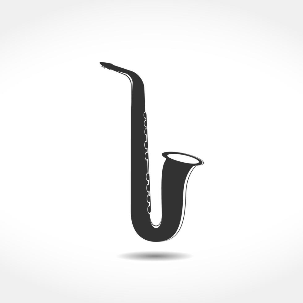 Saxophone simple icon vector