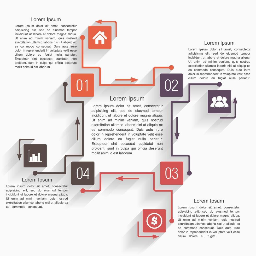 Diagram template with elements vector