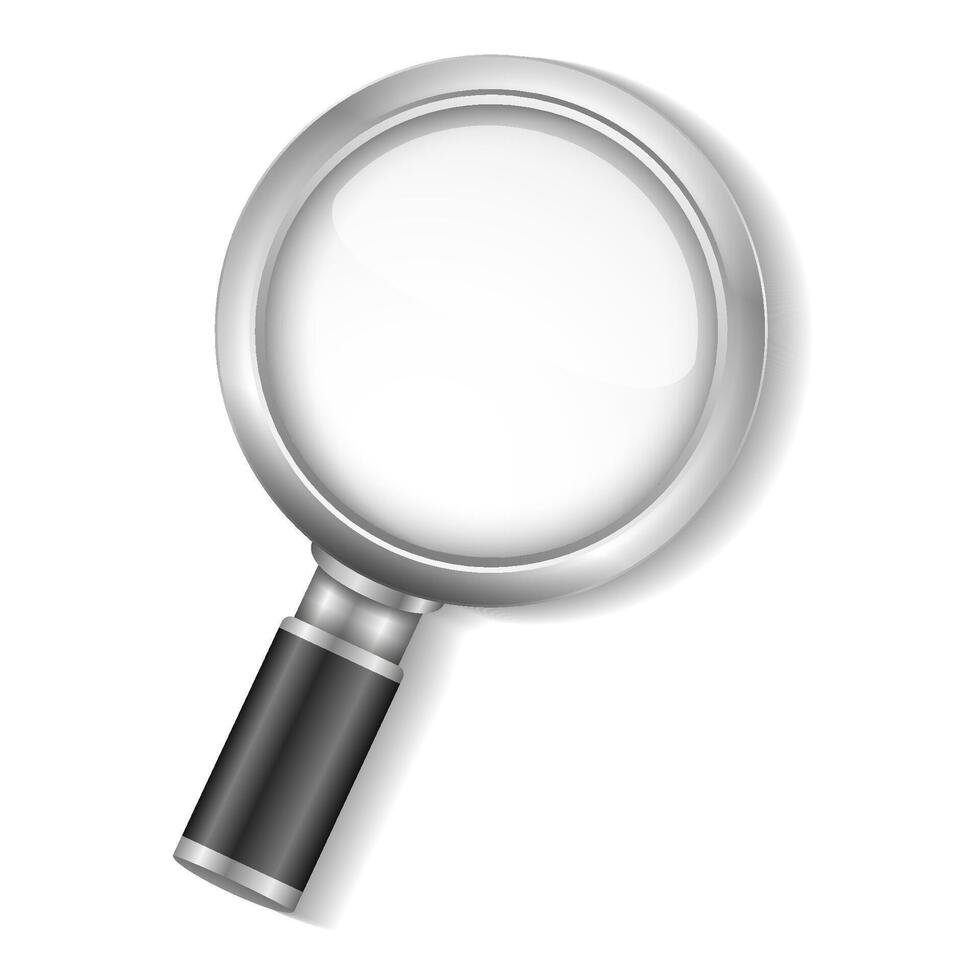 Magnifying glass on a white background vector