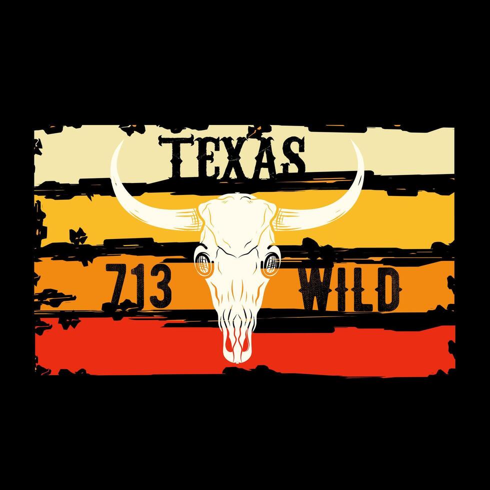 Texas Bull Design With State Code Perfect for Print, Apparel, etc vector